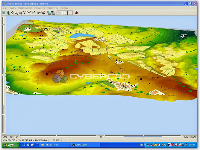 3D печать макета по данным GIS