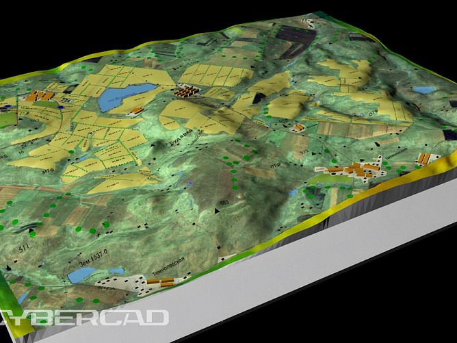 3D печать макета по данным GIS