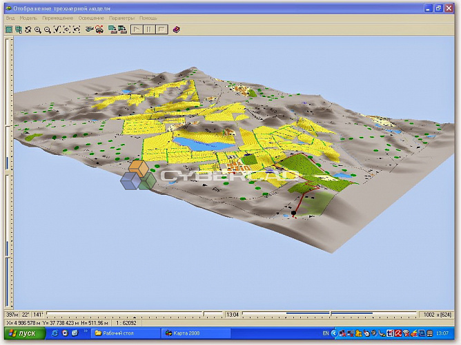 3D печать макета по данным GIS